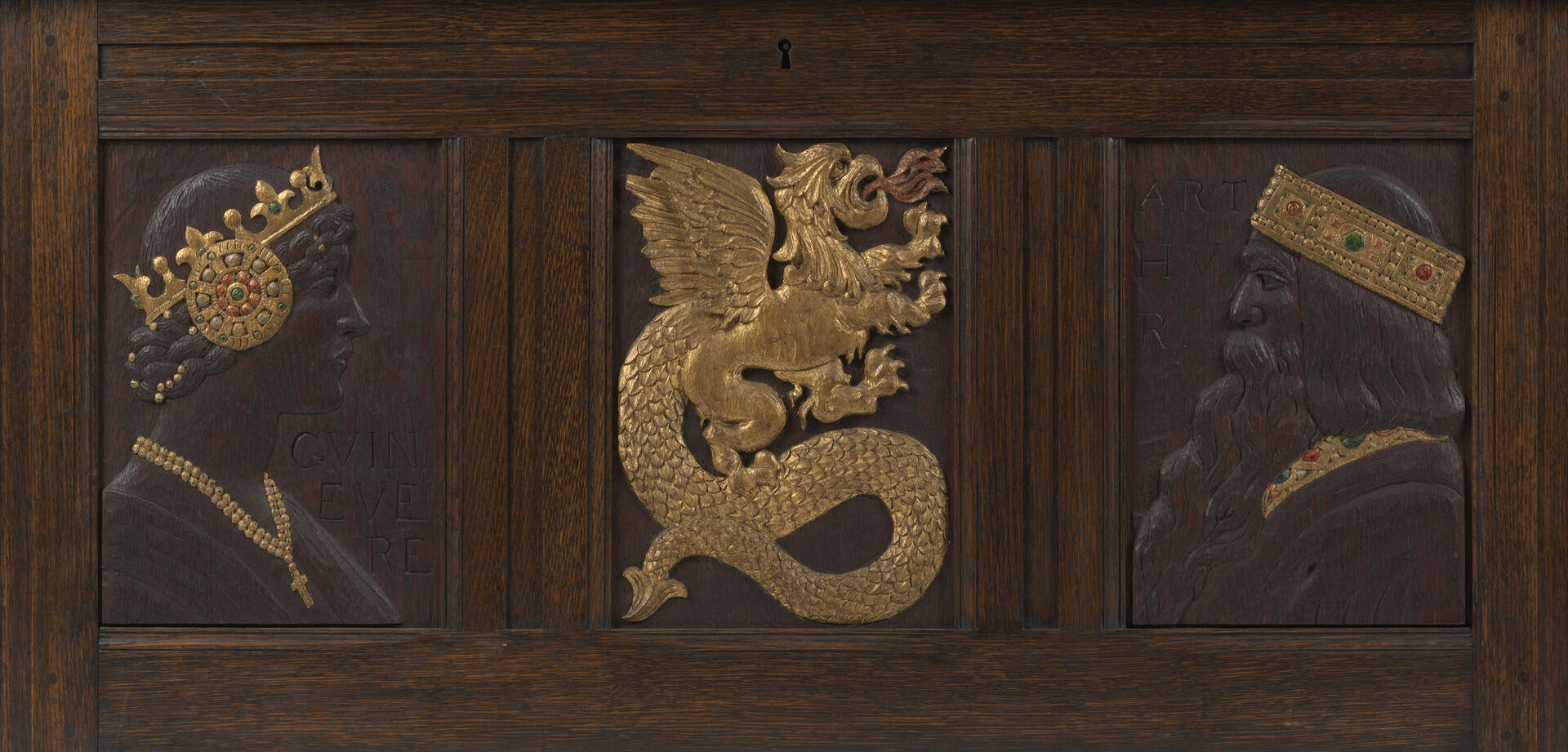 Detail of "King Arthur Chest", ca. 1900 Sydney Richmond Burleigh, designer