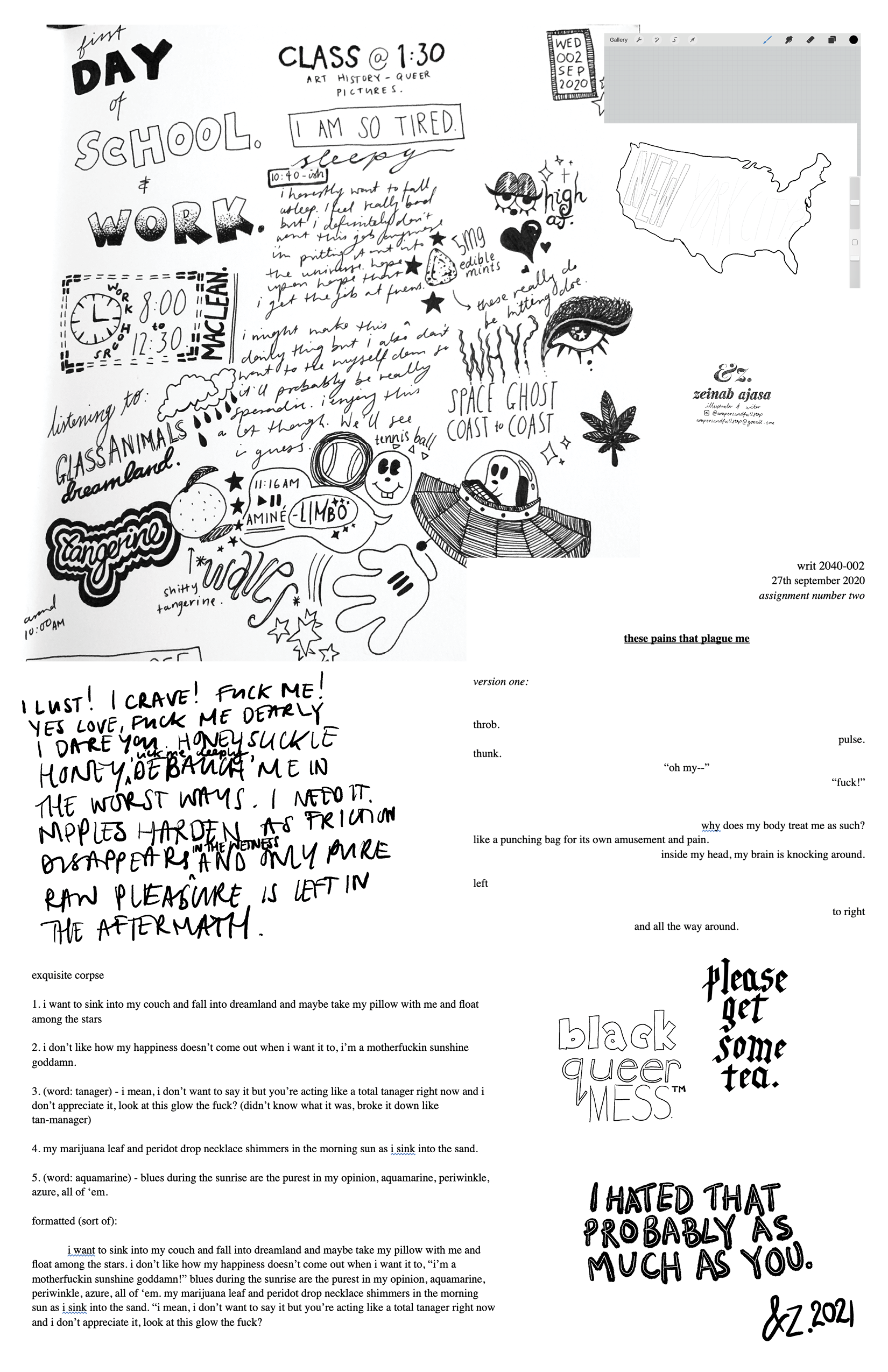 Zeinab Ajasa sketchbook