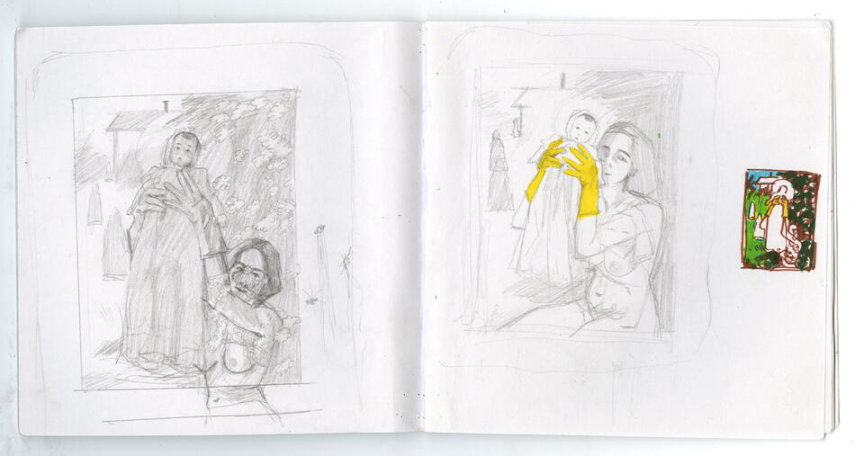 A page out of artist Cassidy Argo's sketchbook from August 2020