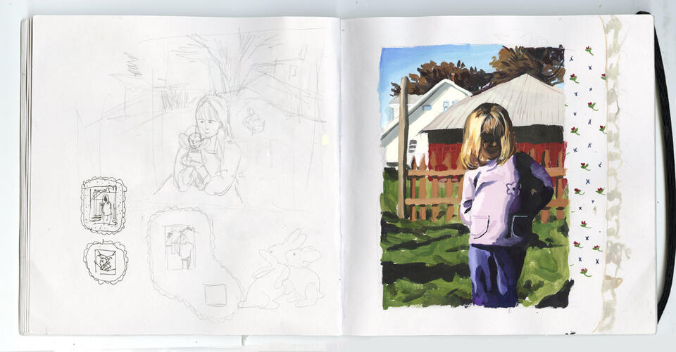 A page out of artist Cassidy Argo's sketchbook from December 2020