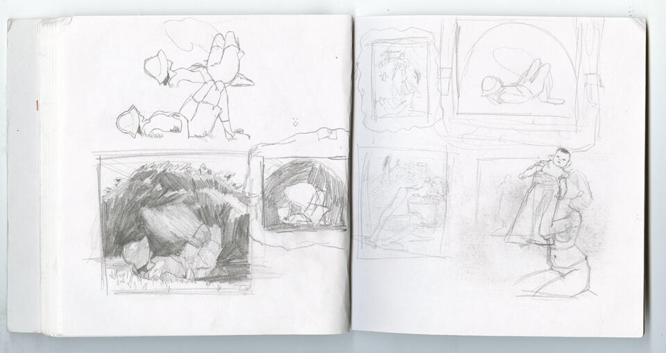 A page out of artist Cassidy Argo's sketchbook from July 2020