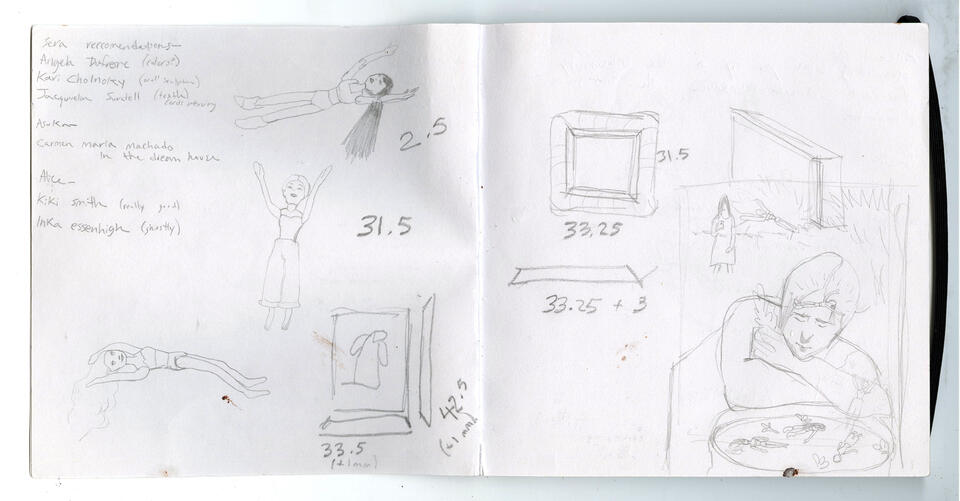 A page out of artist Cassidy Argo's sketchbook from November 2020