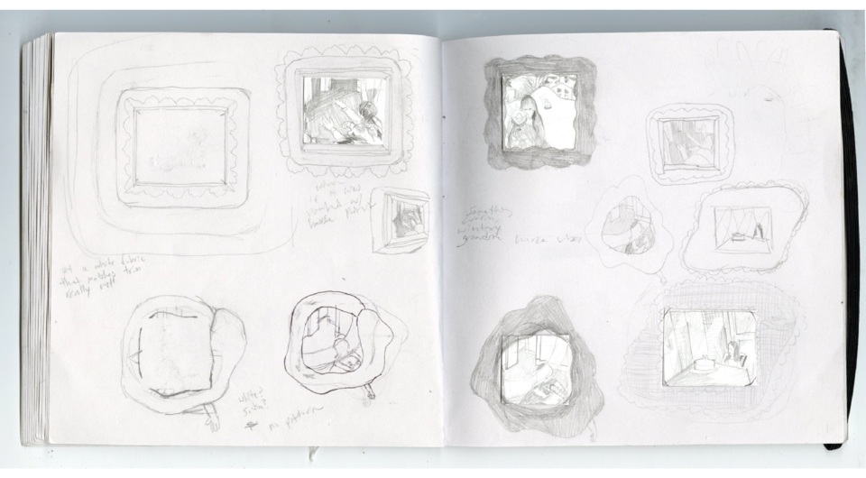 A page out of artist Cassidy Argo's sketchbook from February 2020