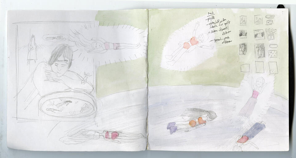 A page out of artist Cassidy Argo's sketchbook from October 2020