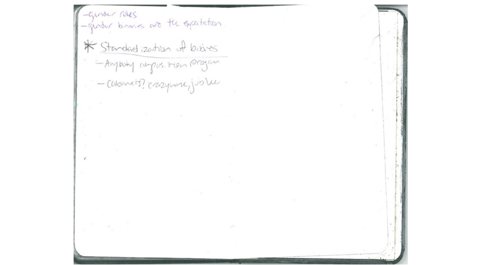 A page from artist Aryana Polat's journal/sketchbook