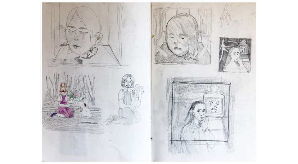 Sketchbook page from Cassidy Agro's sketchbook