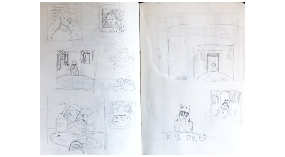 Sketchbook page from Cassidy Agro's sketchbook