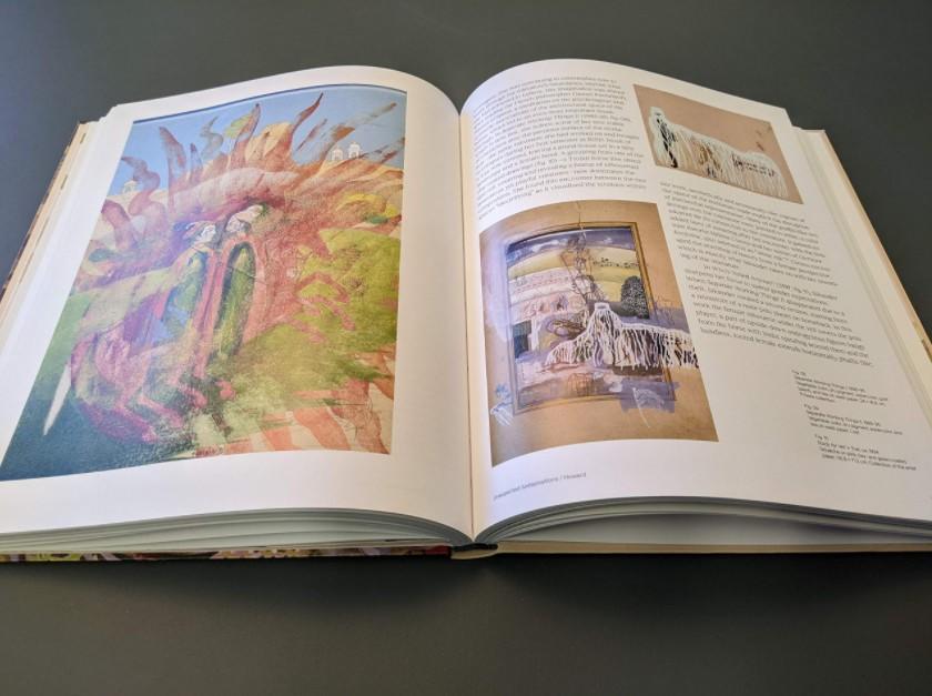 Open book. Text and three illustrations are visible.