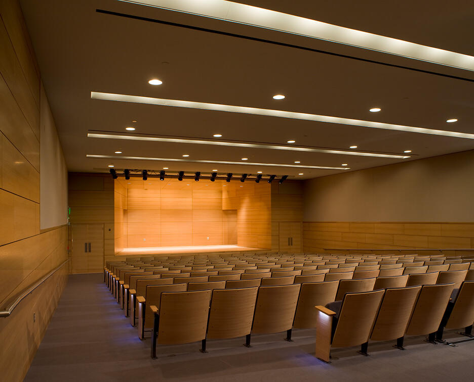 auditorium with a stage, without people