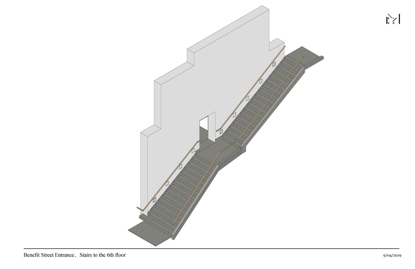 Benefit Street Entrance, Stairs to the 6th floor