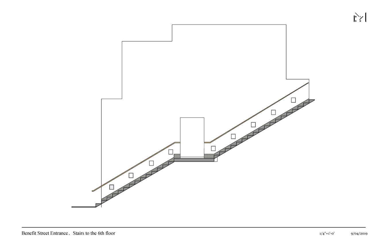 Benefit Street Entrance, Stairs to the 6th floor
