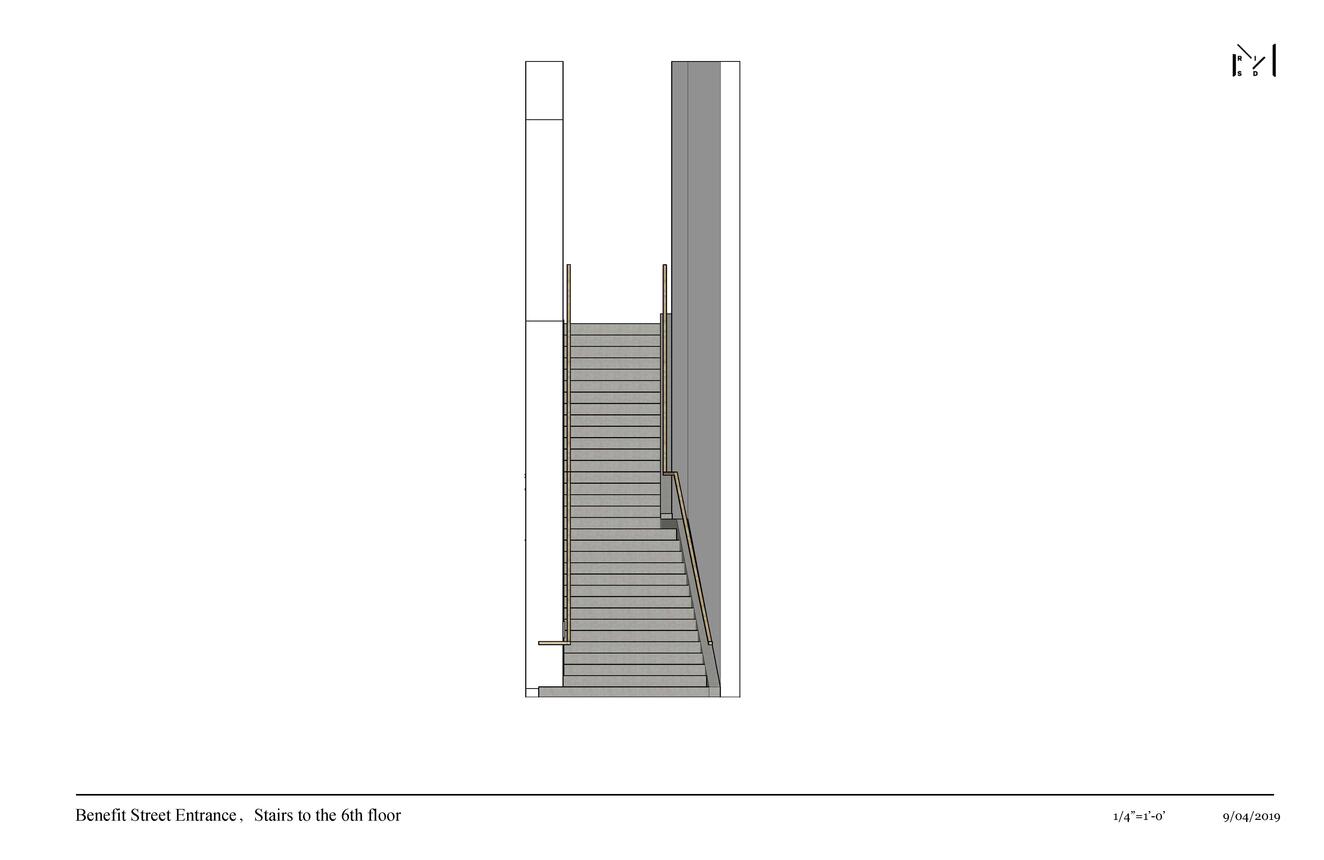Benefit Street Entrance, Stairs to the 6th floor