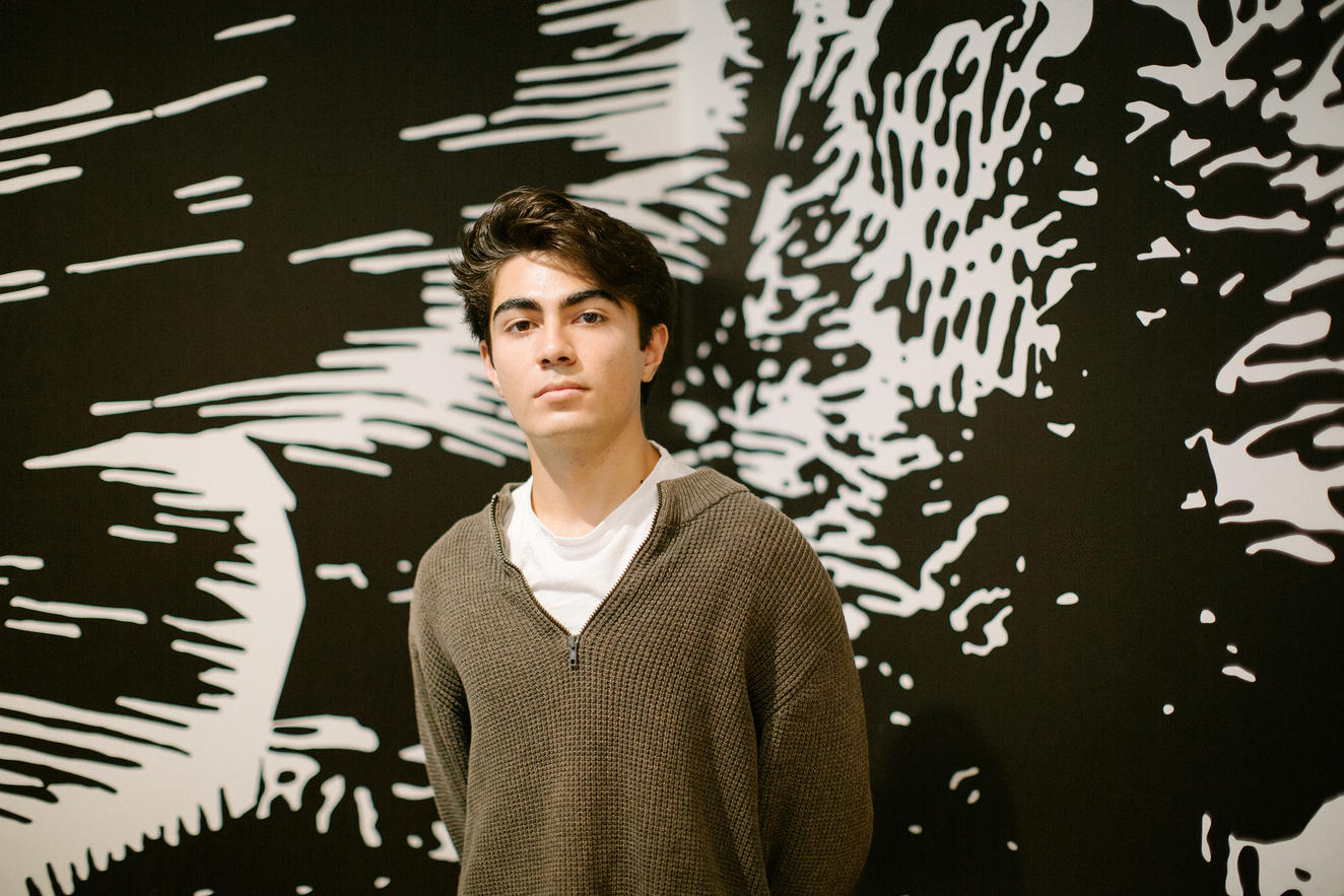 Portrait of RISD Art Circle member Dominic