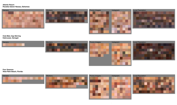 A grid of twelve pixelated rectangles