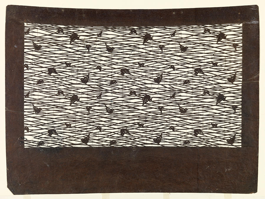 Katagami (pattern paper), stencil | RISD Museum