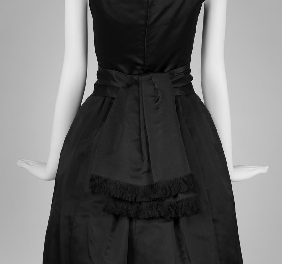 Black silk dress with sash | RISD Museum