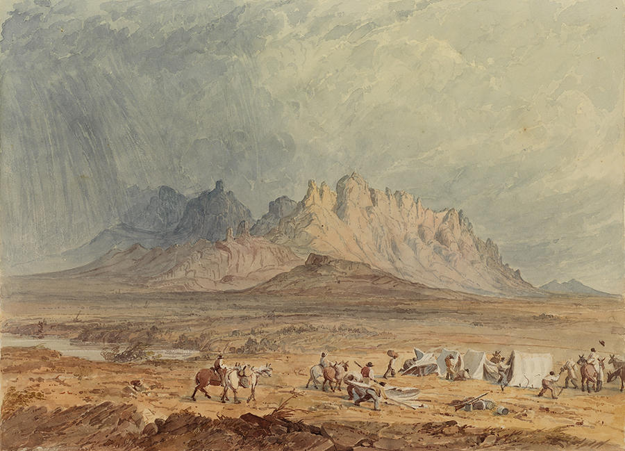 Camping in a Storm on the Mexican Plateau  RISD Museum