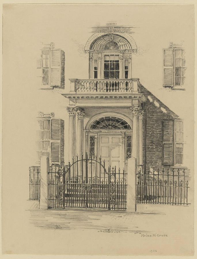 Doorway of Pendleton House on Benefit RISD Museum