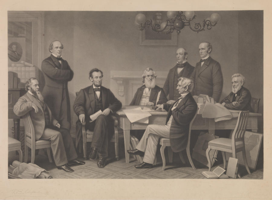 President Lincoln Reading the Emancipation Proclamation to the Members