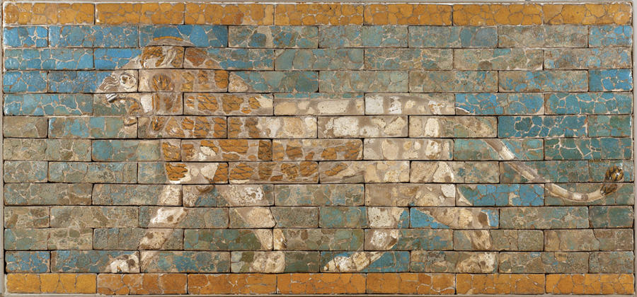 Panel with striding lion | RISD Museum