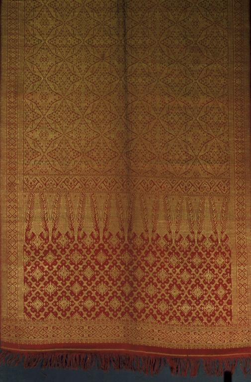 Woman’s ceremonial cloth (kain songket balapak) RISD Museum